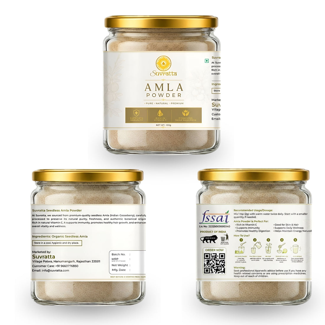 Suvratta Shuddh Amla Powder