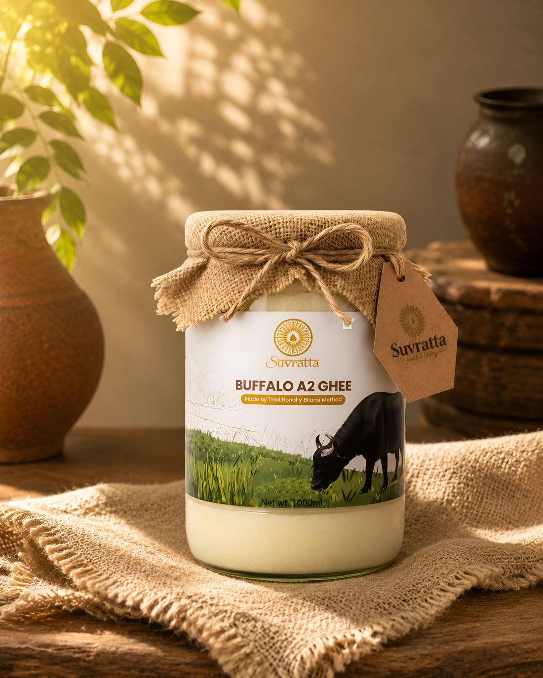 Suvratta A2 Desi Buffalo Ghee (1Ltr)