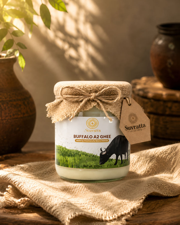 Suvratta A2 Desi Buffalo Ghee (250ml)