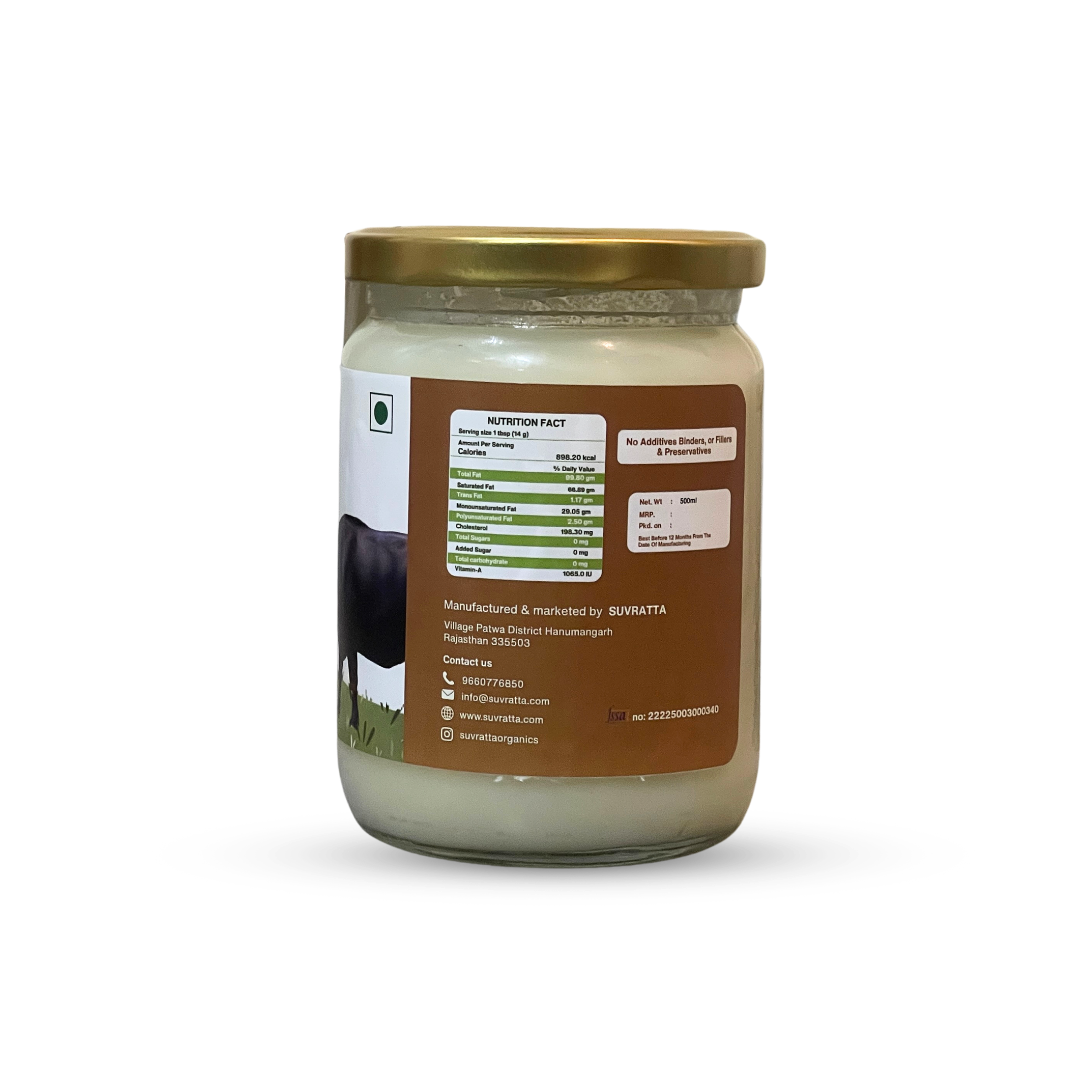 A2 Desi Buffalo Ghee (500ml)