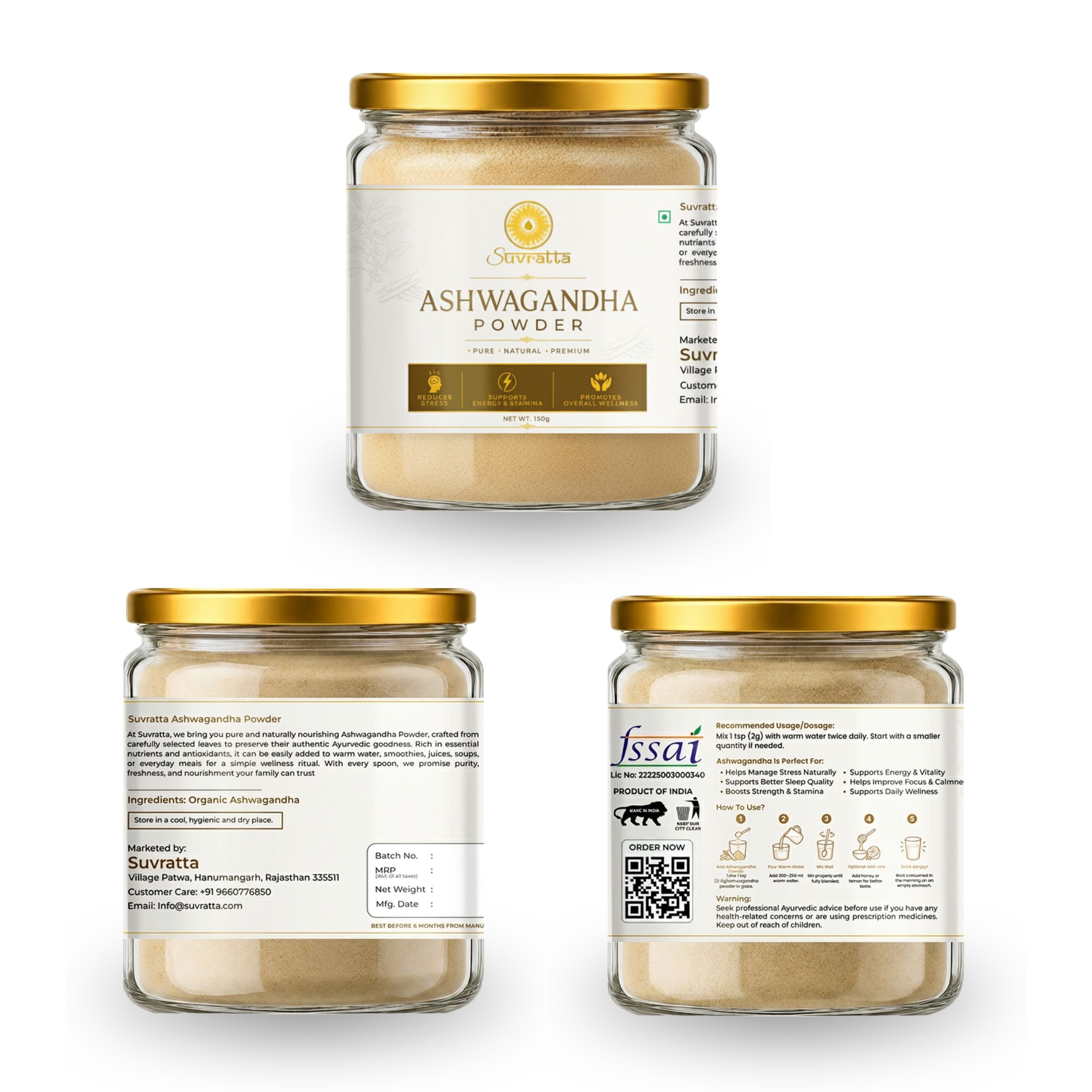 Suvratta Shuddh Ashwagandha Powder