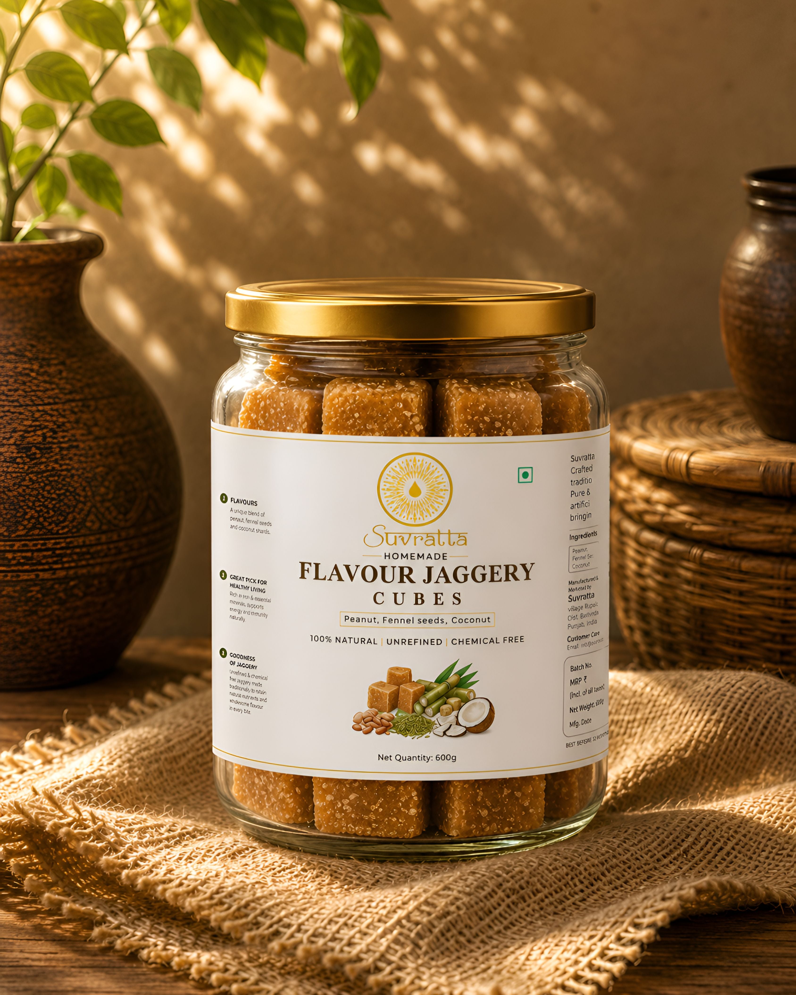 Suvratta Shuddh Flavour Jaggery Cubes