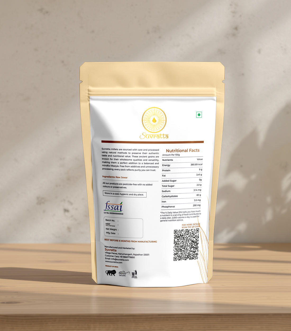 Suvratta Shuddh Raw Jowar (Premium Whole Sorghum)