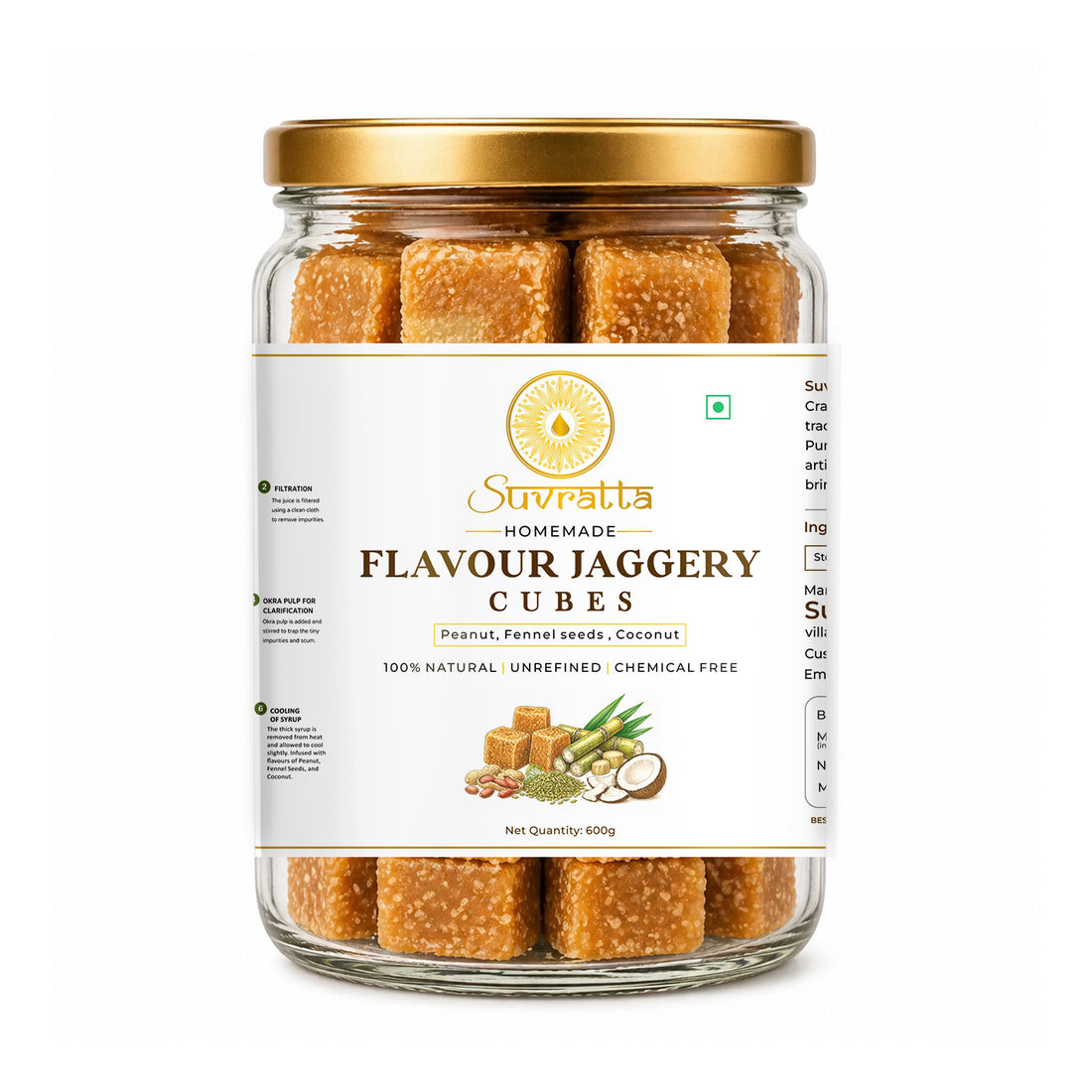 Suvratta Shuddh Flavour Jaggery Cubes